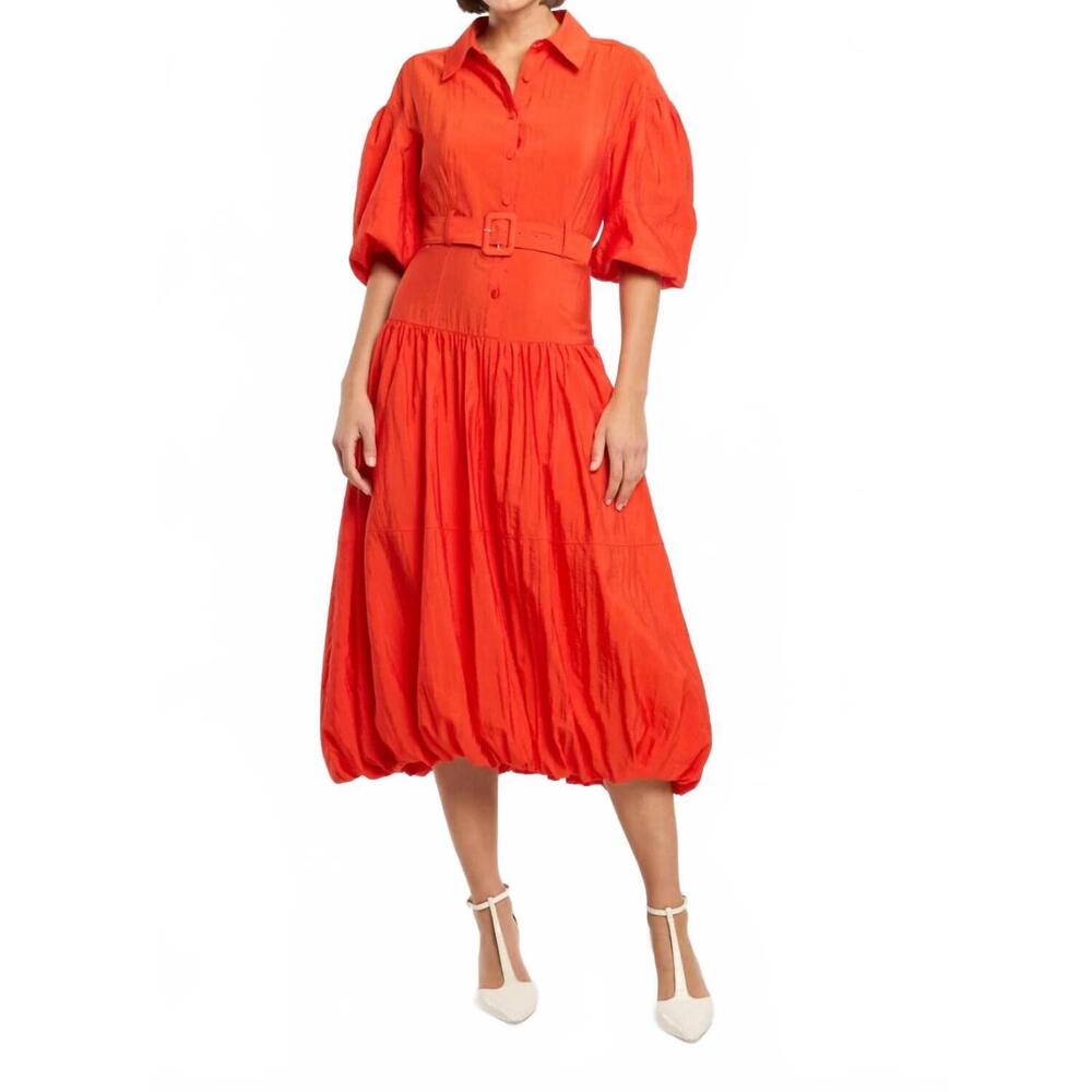 NEW CINQ A SEPT dahlia dress in tangerine